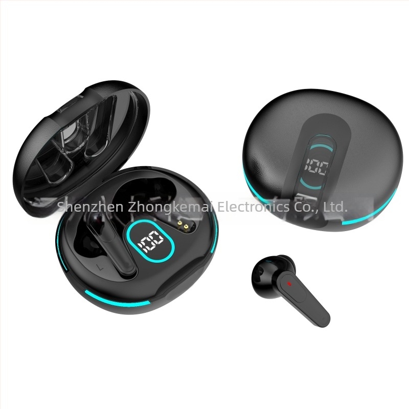 Plus50 Bluetooth TWS fülhallgató, vezeték nélküli 5.4, hosszú üzemidő, lélegző fény, játék- és e-sport, alacsony késleltetés, digitális kijelző