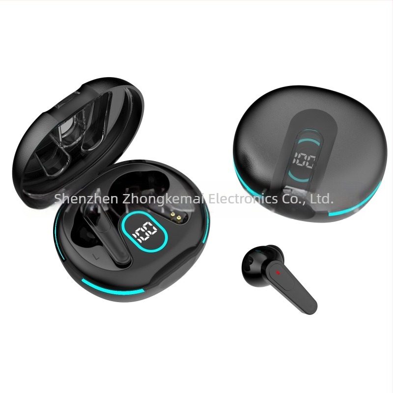 Plus50 Bluetooth TWS fülhallgató, vezeték nélküli 5.4, hosszú üzemidő, lélegző fény, játék- és e-sport, alacsony késleltetés, digitális kijelző