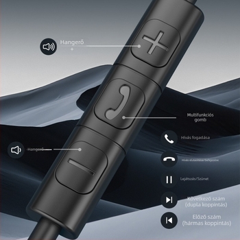 Jintainuo Fém In-Ear fülhallgató G36, vezetékes, mikrofonos, Hi-Fi veszteségmentes hang