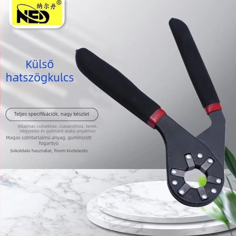 Mágikus csavarkulcs, többfunkciós állítható kulcs nyomatékkal, külső hatszögletű csavarok megfogására, nagy nyílású