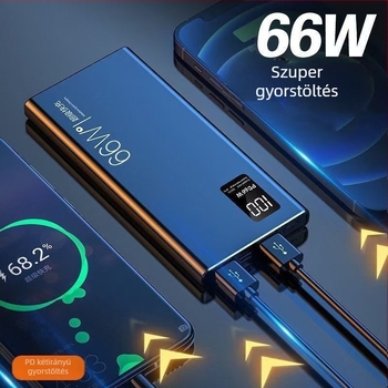 Power Bank 20000mAh PD3.0 Gyors töltés digitális kijelzővel