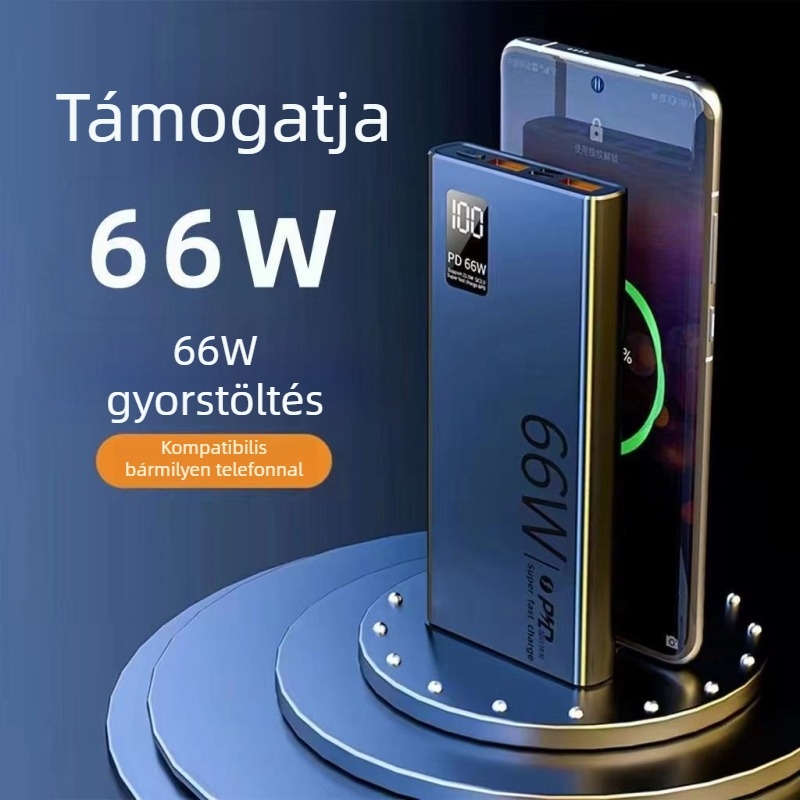 Power Bank 20000mAh PD3.0 Gyors töltés digitális kijelzővel