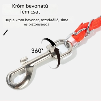Szivárványos kutyapóráz puha markolattal, harapásálló, kültéri sétákhoz