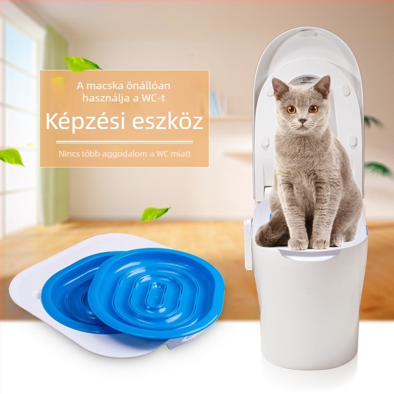PVC macska vécé-edzés alátét - fejlesztett változat