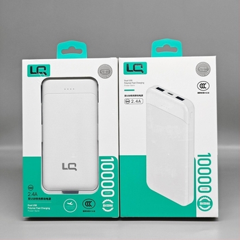 Longqi külső akkumulátor 10 000 mAh, hordozható töltő nagy kapacitású