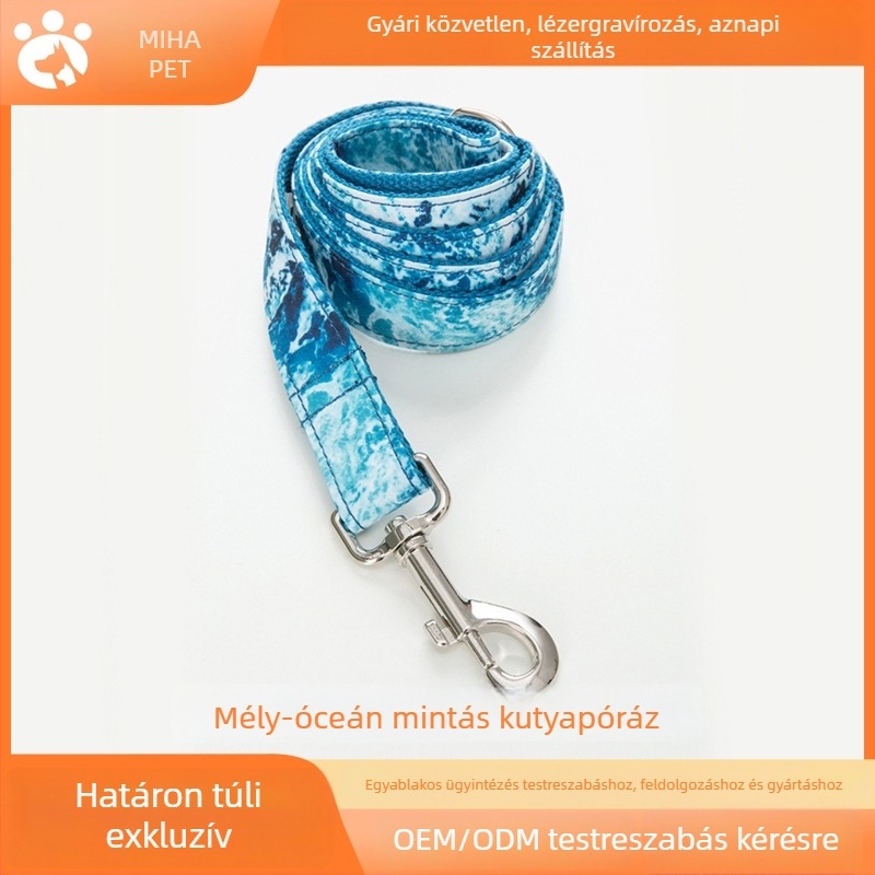 Óceán-stílusú kutyapóráz cink ötvözetű P-gyűrűvel, aranyos dizájn
