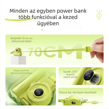 Joyroom/Jialitang 5000mAh hordozható akkumulátor, 22.5W PD3.0, kompakt méret, akasztóval, 3C tanúsítvánnyal, repülőútra alkalmas