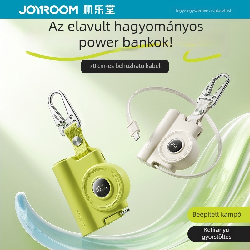 Joyroom/Jialitang 5000mAh hordozható akkumulátor, 22.5W PD3.0, kompakt méret, akasztóval, 3C tanúsítvánnyal, repülőútra alkalmas