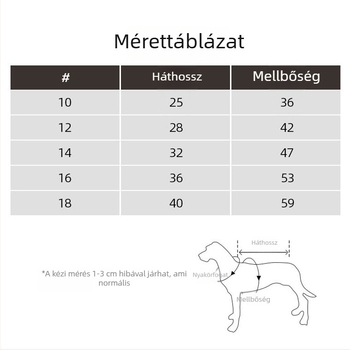 Teljes lefedésű téli kabát négylábú kutyáknak, vastag szigetelés, férfi szabású kisállat ruházat
