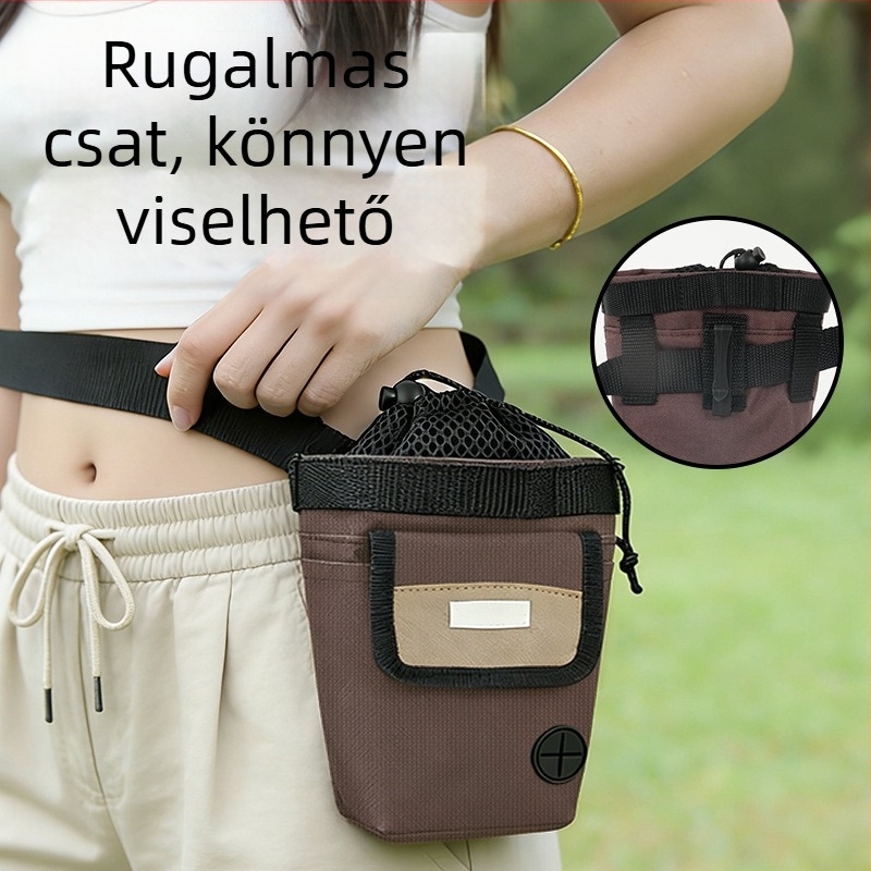 Kutyáknak szóló jutalomfalatos öv edzéshez – nagy kapacitású edzőtasak