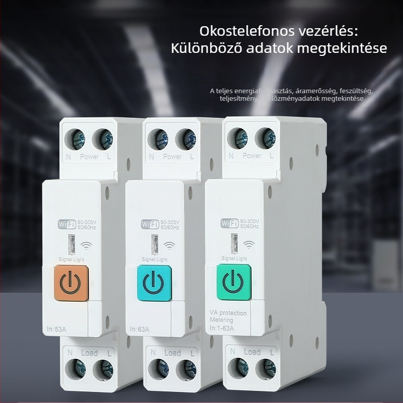 Zigbee okos kismegszakító Wi‑Fi kapcsolóval, távoli vezérléssel és időzített energiafigyeléssel