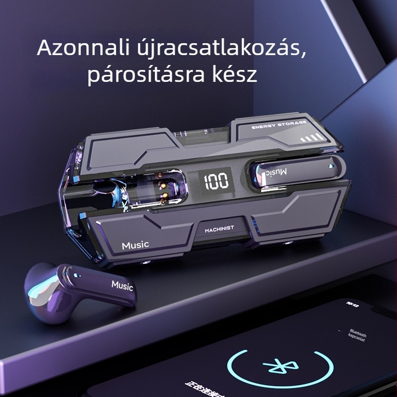 G20 vezeték nélküli gaming fülhallgató alacsony késleltetéssel, hosszú akkumulátor-üzemidő, mechanikus dizájn, PUBG-hez