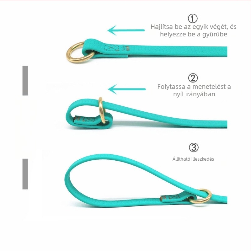 PVC háziállat-kiképző nyakörv P-Chain karikával, harapásálló és robbanásbiztos, OEM logóval testreszabható, kutyáknak