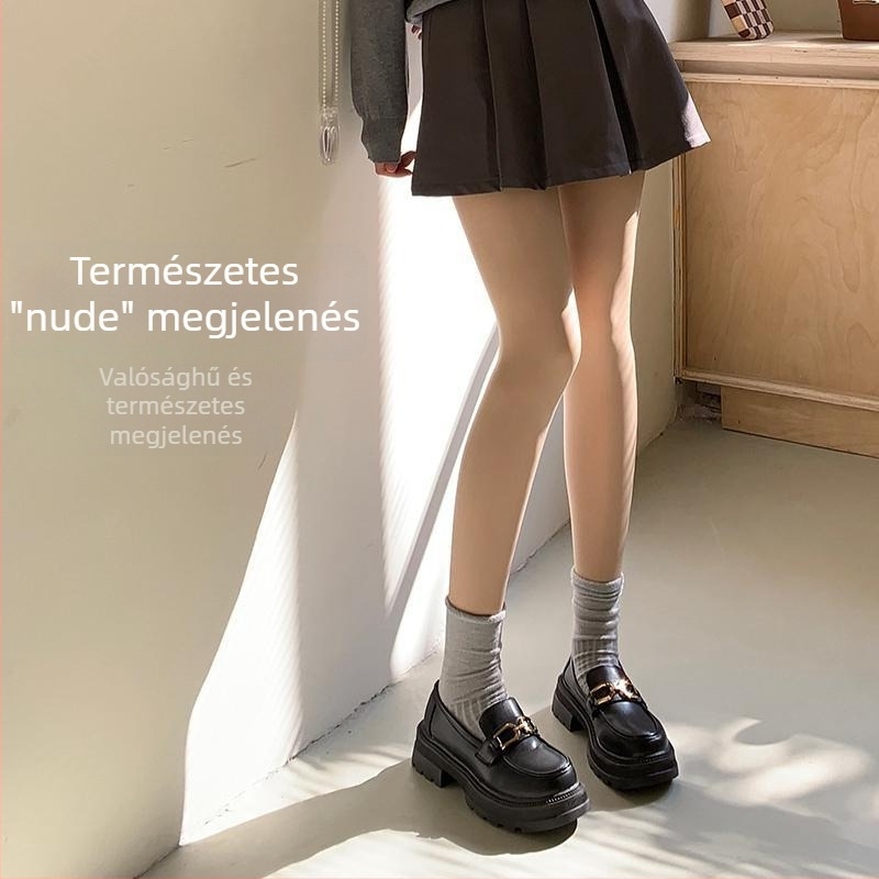 Női vízfényű, egylépcsős harisnya ősz-télre, természetes nude érzet, béléssel és vastagítással, nem szorítja a bőrt.