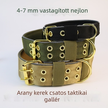 Taktikai nylon nyakörv kültéri pórázzal közepes és nagy testű kutyák számára – kiképzés