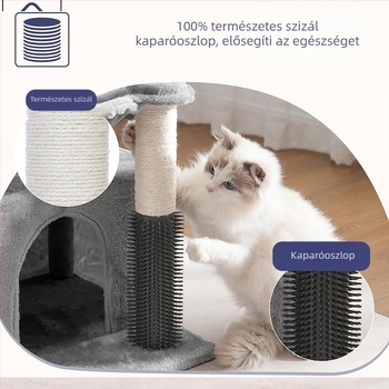 Shengze Nagy sziszál macskafa fészekkel – mindent egyben, négy évszakos mászófa macskáknak
