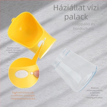Hordozható kutyavíz-palack, utazó pohár, kültéri ivóvíz adagoló