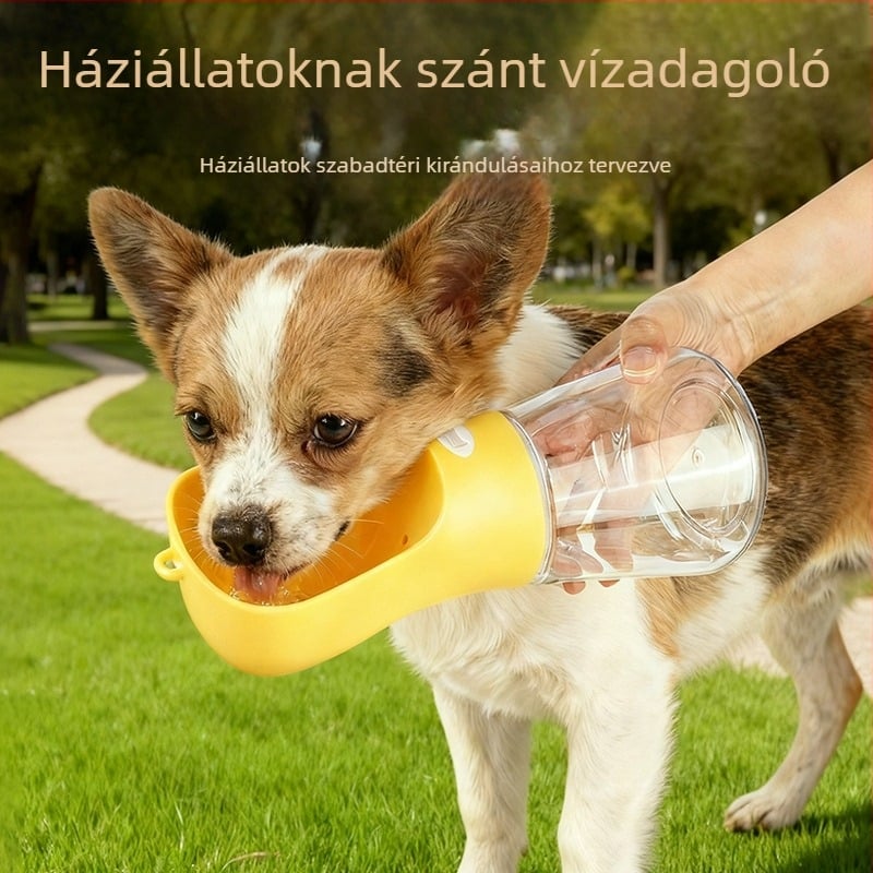 Hordozható kutyavíz-palack, utazó pohár, kültéri ivóvíz adagoló