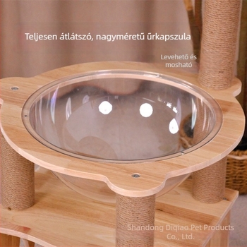 Fából készült macska mászókeret, kis méretű, karma alakú dizájn, macska játékok, testreszabható
