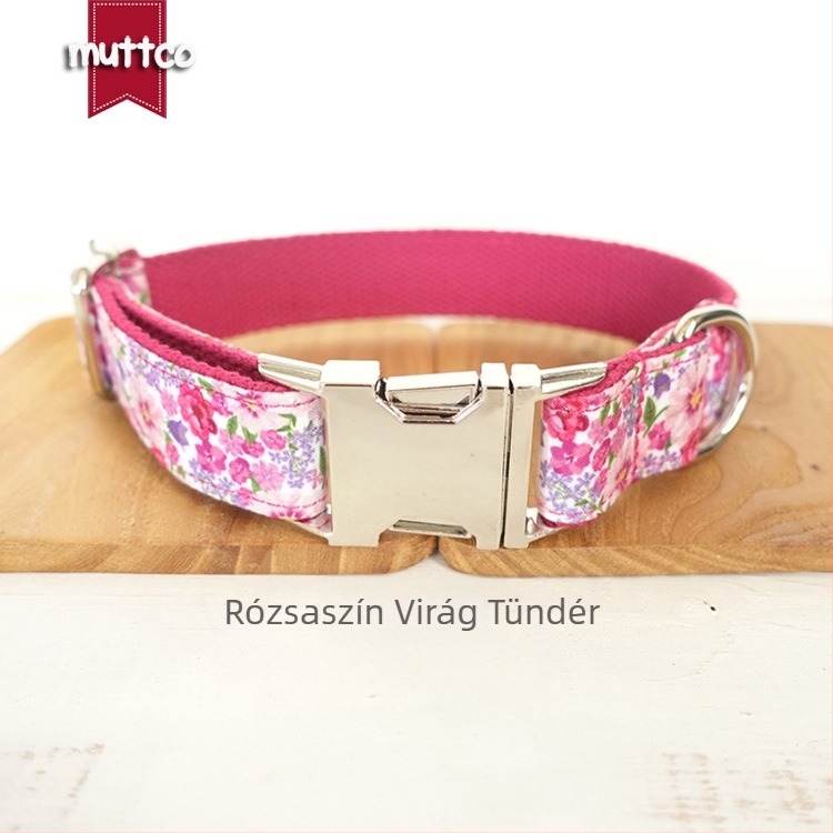 muttco Virágmintás fém kutyanyakörv nőstény kutyáknak – Kisállat kellékek