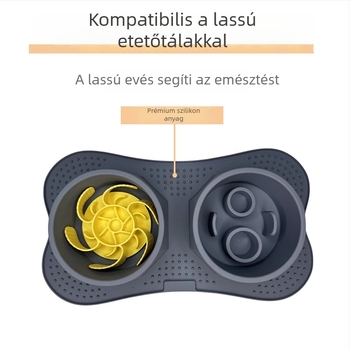 Juharlevél mintás szilikon kutyatál lassú etetéshez