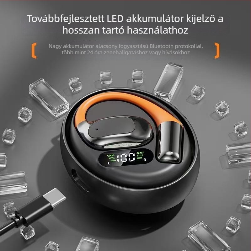 M113 AI Fordítású Bluetooth fülhallgató, fülre szerelt, IPX4 vízálló, hosszú akkumulátor-üzemidő, forgó tok