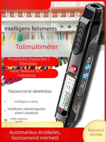 Intelligens elektromos toll teszter digitális multiméterrel — magas pontosságú feszültségmérés, többfunkciós, vezeték megszakításának észlelése