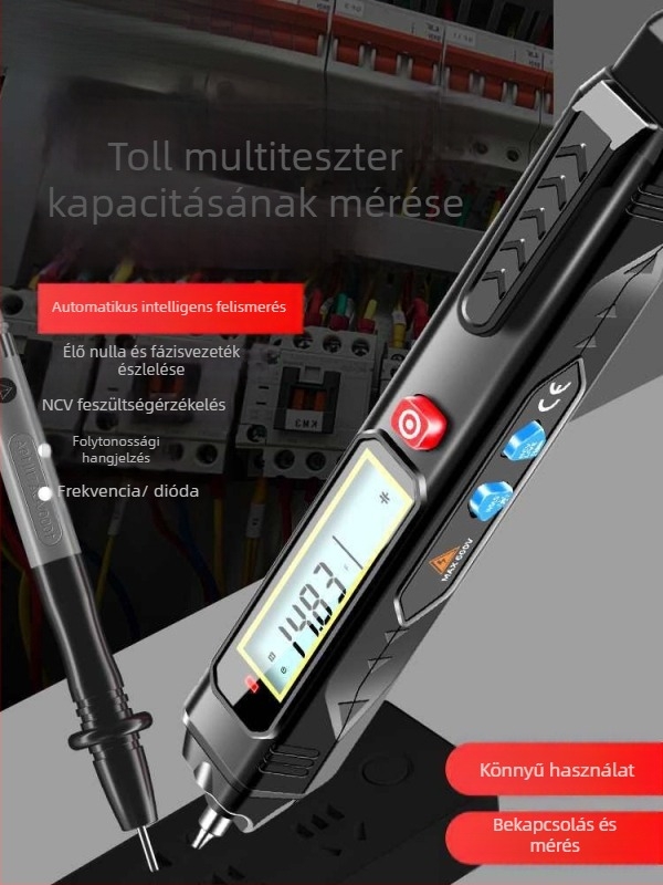 Intelligens elektromos toll teszter digitális multiméterrel — magas pontosságú feszültségmérés, többfunkciós, vezeték megszakításának észlelése