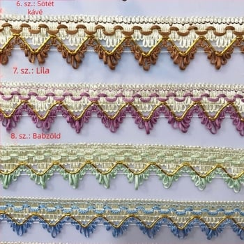 Függönycsipke bojtokkal, otthoni textil kiegészítő