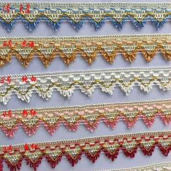 Függönycsipke bojtokkal, otthoni textil kiegészítő