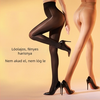 Landa 40D vékony nylon harisnya, anti-snag, fényes fekete, T-crotch dizájnnal, szexi nőknek