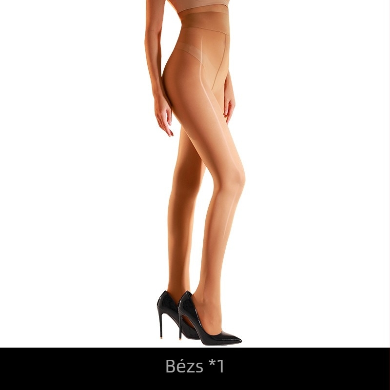Landa 40D vékony nylon harisnya, anti-snag, fényes fekete, T-crotch dizájnnal, szexi nőknek