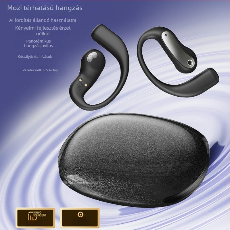 JM37 Vezeték nélküli Bluetooth fülhallgató fülre akasztóval, AI fordítás, zajcsökkentés, sportos kialakítás