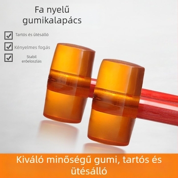 Fa nyelű gumikalapács dekoratív csempék felrakásához és márvány kiegyenítéséhez