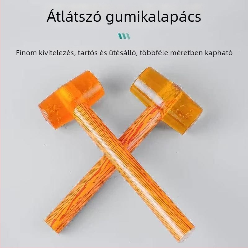 Fa nyelű gumikalapács dekoratív csempék felrakásához és márvány kiegyenítéséhez
