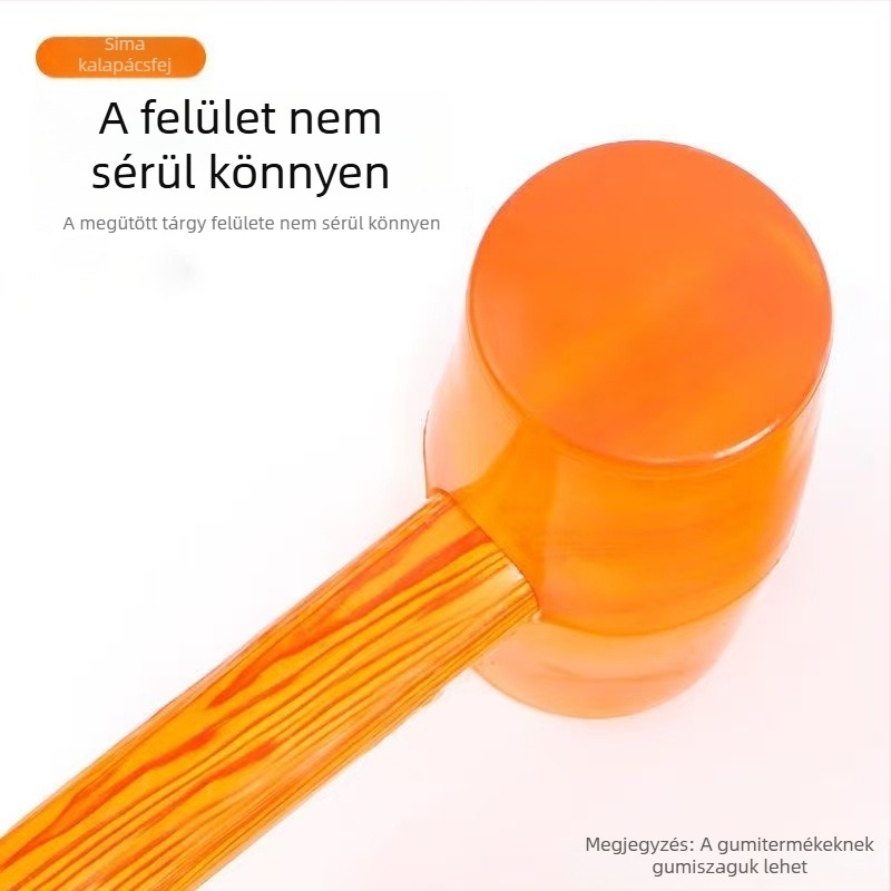 Fa nyelű gumikalapács dekoratív csempék felrakásához és márvány kiegyenítéséhez