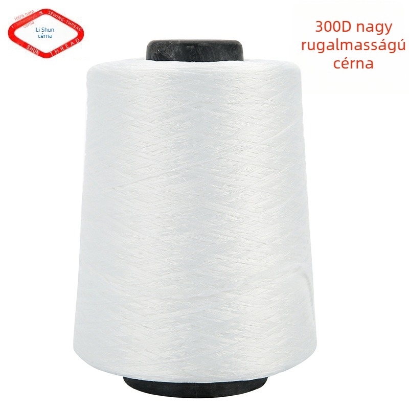 500 g magas rugalmú poliészter cérna, 300D, fehér