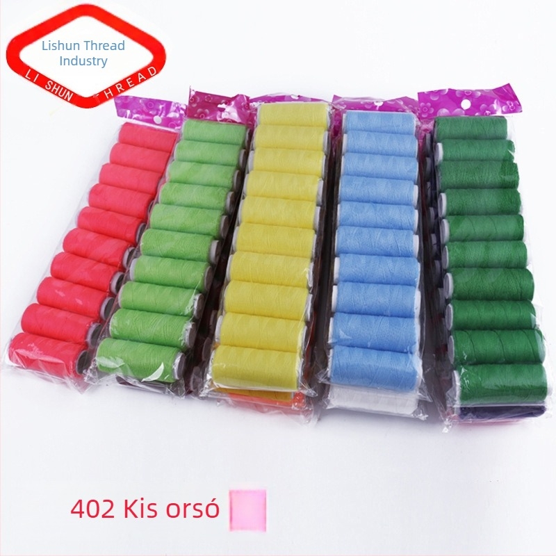 DIY háztartási varrófonal készlet, 402 kis tekercs, 200 yard, kézi varráshoz, 10 darabos készlet
