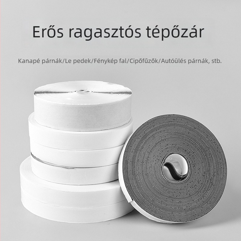 Önadhéziós Velcro szalag függönyök és képernyők rögzítésére, horog- és hurkoló zárás