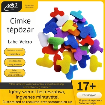 Nylon Velcro írható kábelcímke, színkódolt, öntapadó jelölő matrica.
