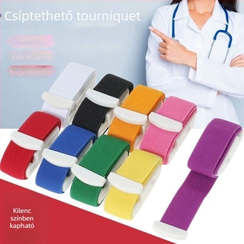 Hordozható Velcro szalag Snap-On csattal, rugalmas, kültéri használatra; Velcro-tourniquet és hemostatikus kötszer.