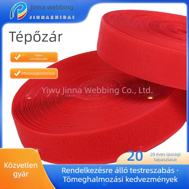 Nylon Velcro rögzítőszalag kapocs- és hurkolózáróval, táskákhoz, ruházathoz és lábbelikhez