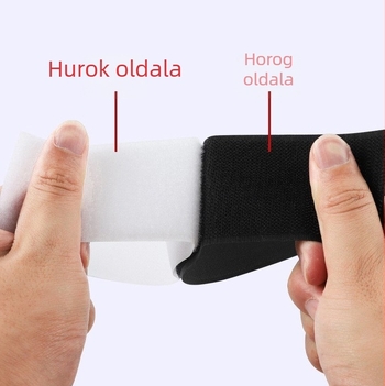 Fekete-fehér nylon-poliészter keverék Velcro pánt