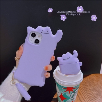 Rajzfilmszilikon tok iPhone 11/12/13/14 és Pro/Max modellekhez, ütésálló védelem