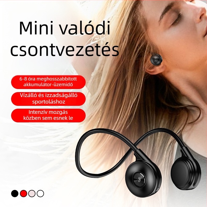 M-1S csontvezetéses Bluetooth headset, vezeték nélküli, privát modell, HD sportos sztereó, kényelmes