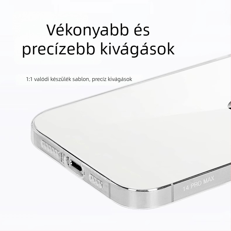 Ultra vékony Bayer puha tok iPhone 17 Pro Max számára — átlátszó TPU borítás precíz fém gomblyukakkal