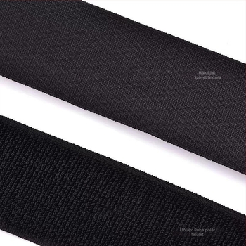 Nylonhatású elasztikus Velcro pánt, fekete, nem húzza a hajat