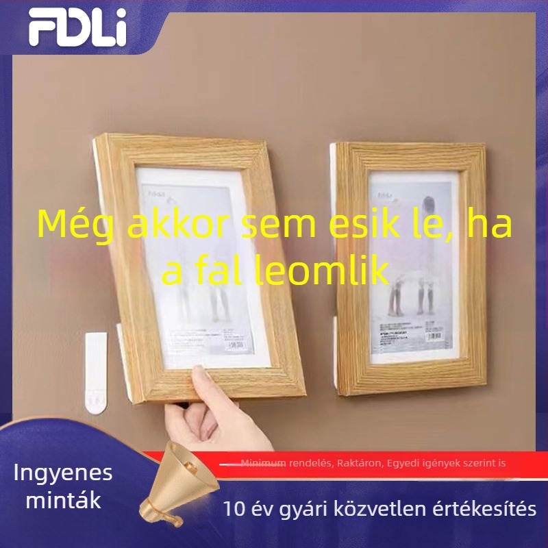 Öntapadós Velcro kampó keretek és fényképek falra akasztásához – fúrás nélkül, erős tapadás