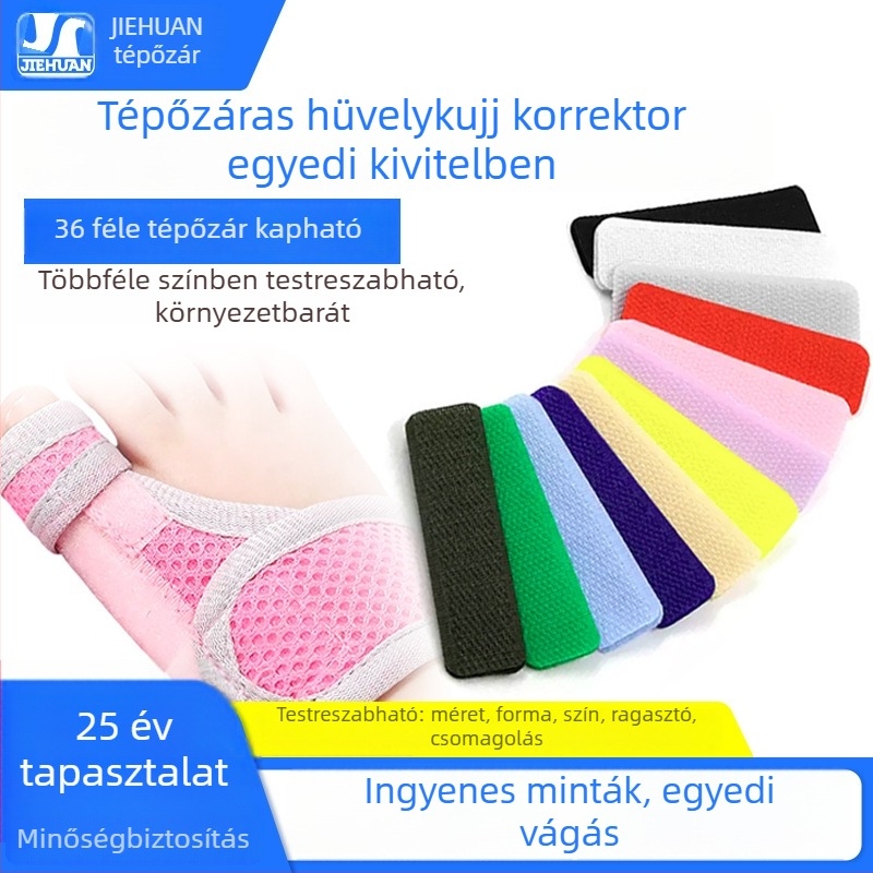 Személyre szabott lábujj-korrigáló Velcro-vel – puha, sima nylon, horog- és hurok zárás