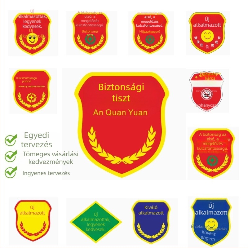 Velcro patch munkaruha-uniformokhoz: karjelzés logóval, digitális nyomtatás, tiszta szövegű jelvény, testreszabható patch